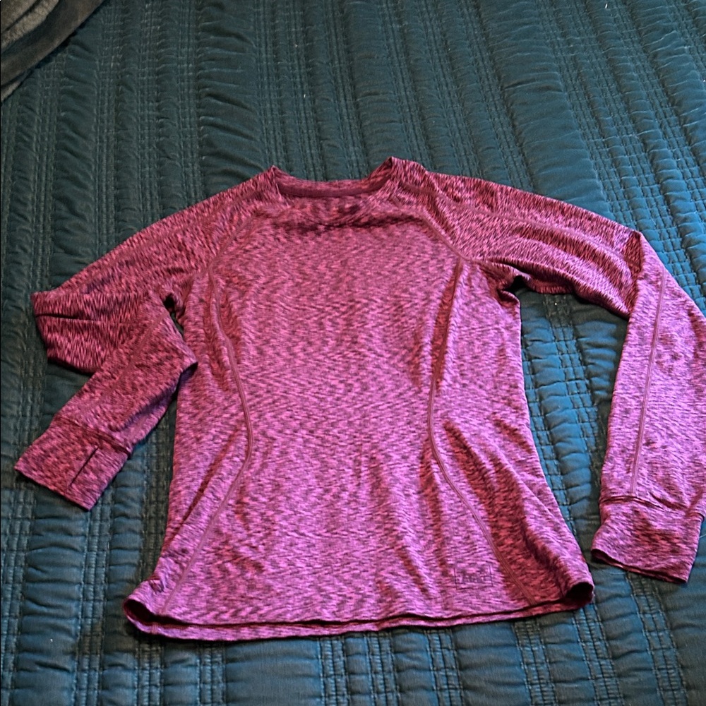REI Women's Long Sleeve Purple Thermal Ski Tee